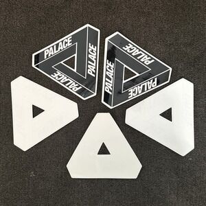 2 Pack Palace Tri Ferg Black White Clear Sticker Skateboarding Brand New